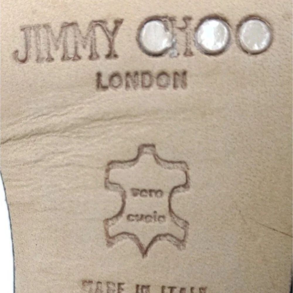 Vintage Jimmy Choo Heeled Sandals Women's Size 36.5 Shoes Brown - Picture 12 of 12